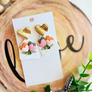 Polymer clay earrings | Valentines 🩷